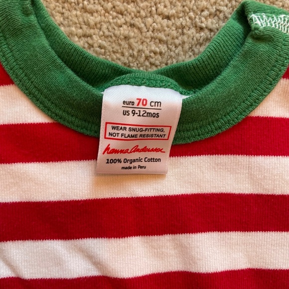 Hanna Andersson 9-12 mo Striped Christmas pajamas - Picture 4 of 4